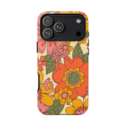 Groovy Retro Flower Power Vintage Inspired Pattern Smart Phones Tough Phone Cases