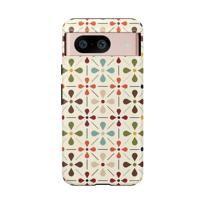 Scandinavian Flower, Mid Modern Danish Design Tough Phone Case