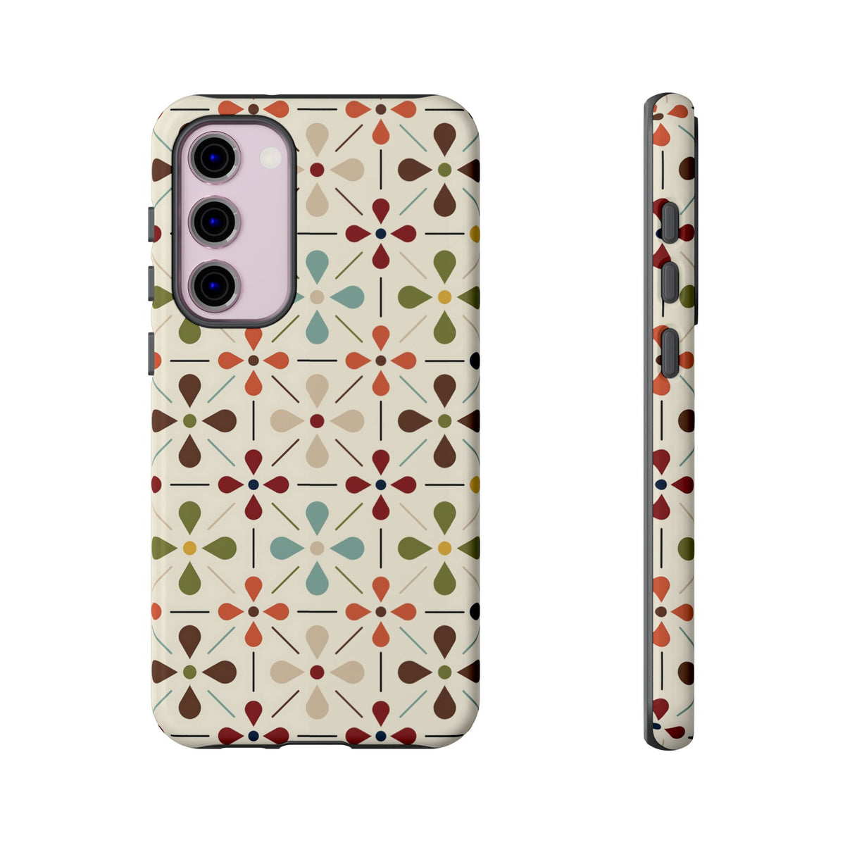 Scandinavian Flower, Mid Modern Danish Design Tough Phone Case