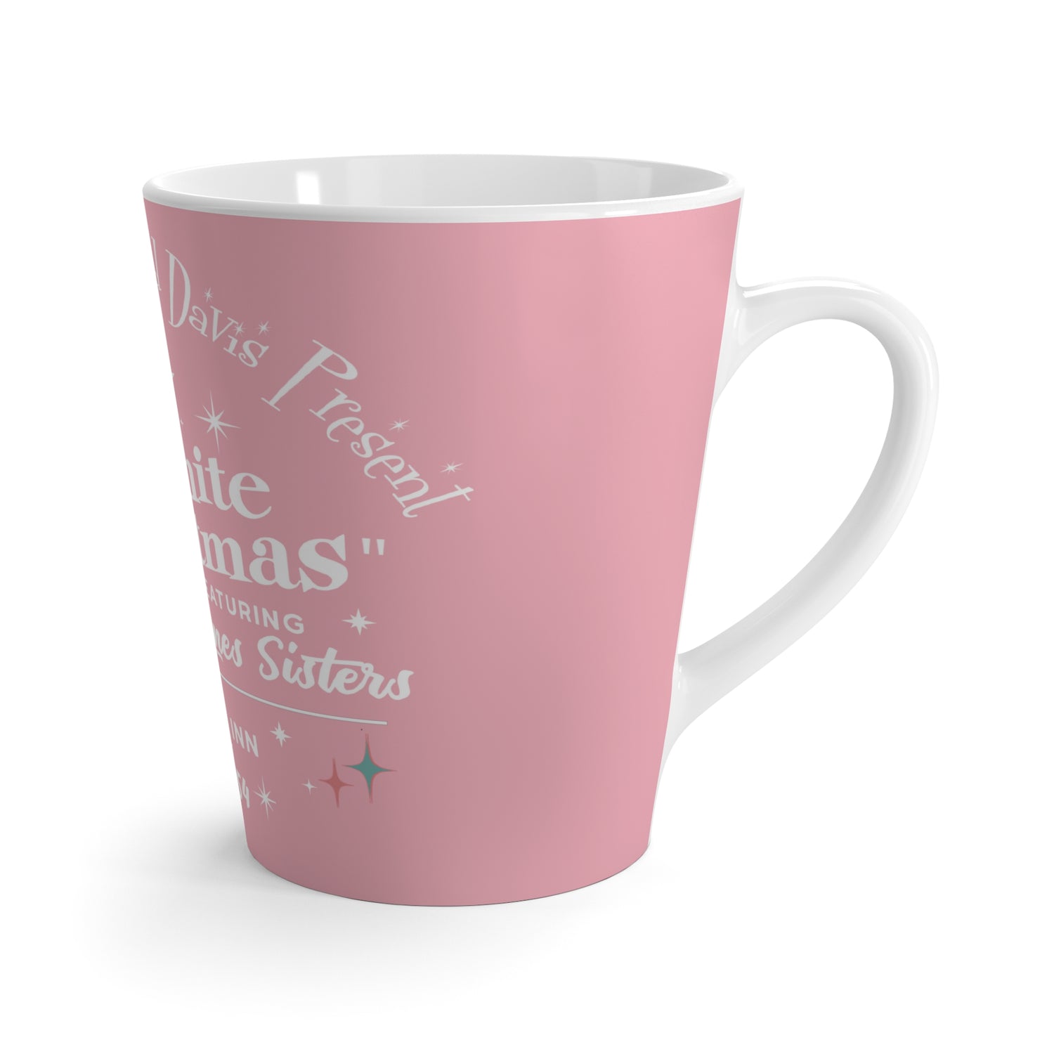 Wallace And Davis, Kitschy 50s Christmas Pink Latte Mug