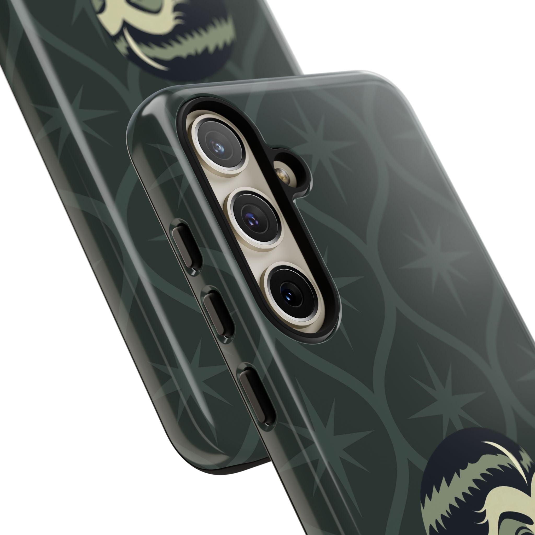 Vampire Dracula Girl Halloween Goth Horror Buff MCM Green Tough Phone Case