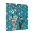 Crazy Atomic Cats, Cat Mom, Kitschy Mid Century Modern Teal Blue, Coral Pink, Mid Century Modern Wall Art - Mid Century Modern Gal