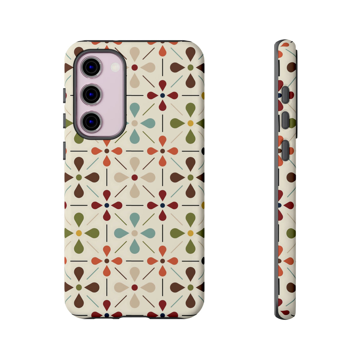 Scandinavian Flower, Mid Modern Danish Design Tough Phone Case - Mid Century Modern Gal