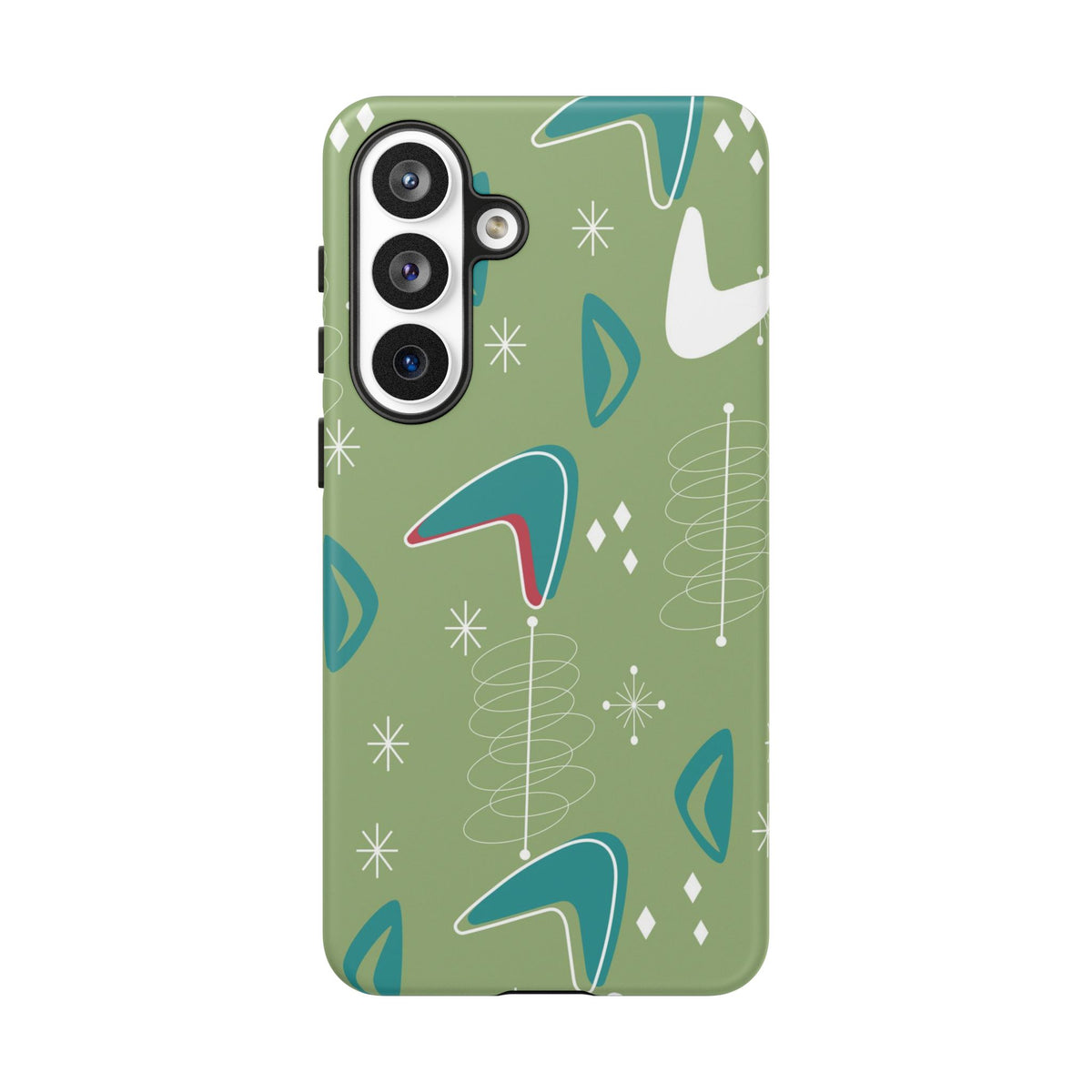 Mid Century Modern Atomic Boomerang, 50s Space Age Tough Phone Case