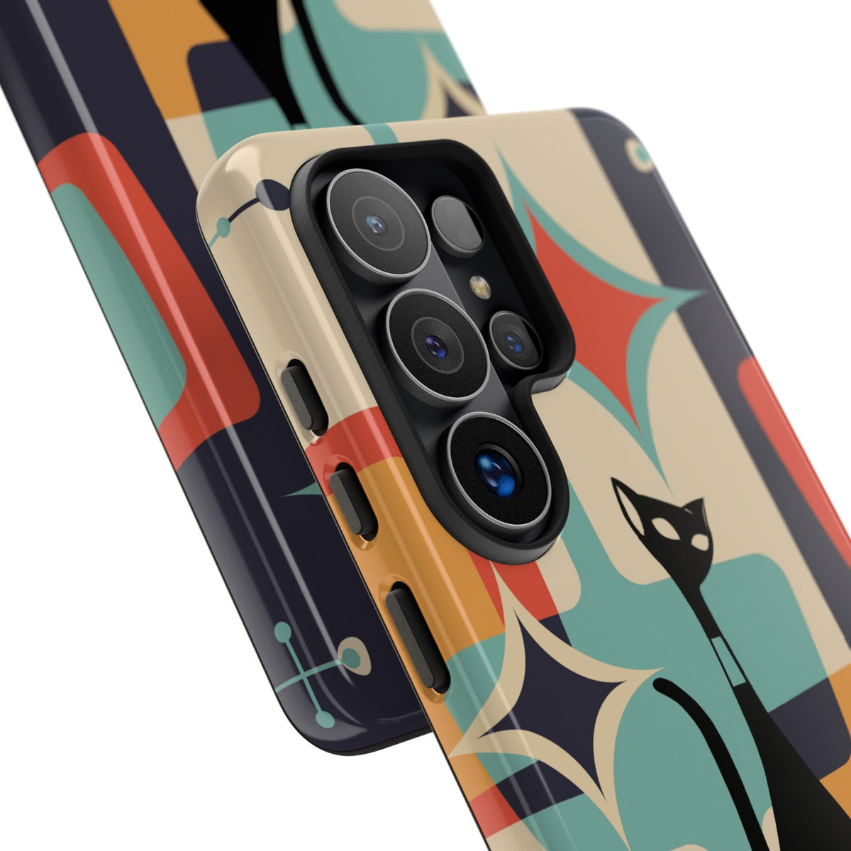 Atomic Cat, Sexton Cat, Mid Mod, Retro Geometric, Starburst Tough Phone Cases