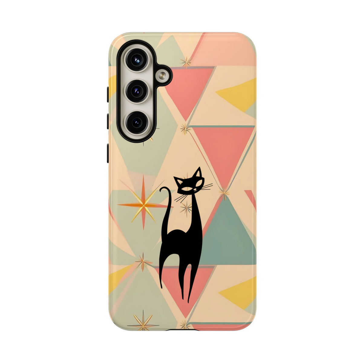 Atomic Cat Mid Mod Retro Cat Phone Case | Tough Cases with Vintage Vibe | Ideal for Cat Lovers - Mid Century Modern Gal