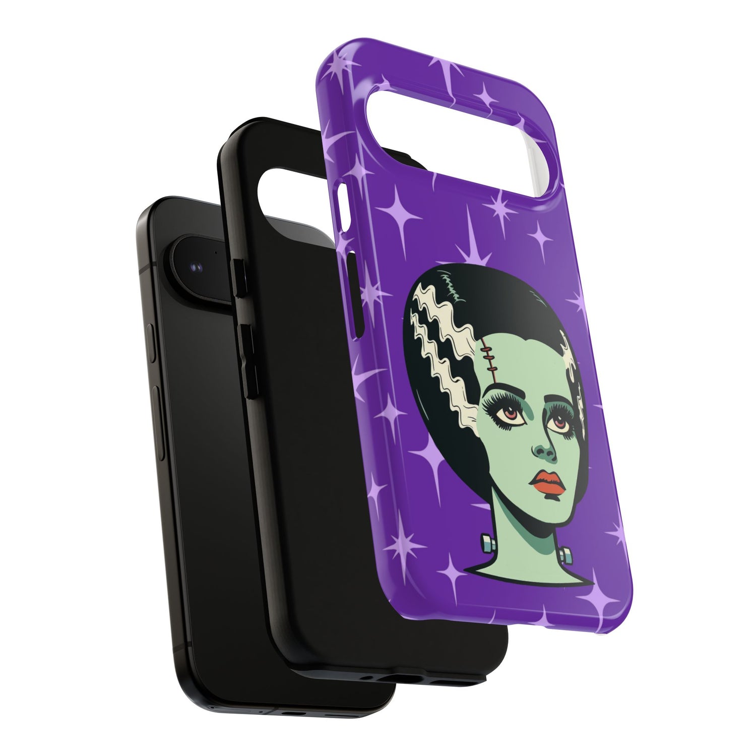Bride of Frankenstein Retro Mid Mod Horror Buff Purple Halloween Tough Phone Case