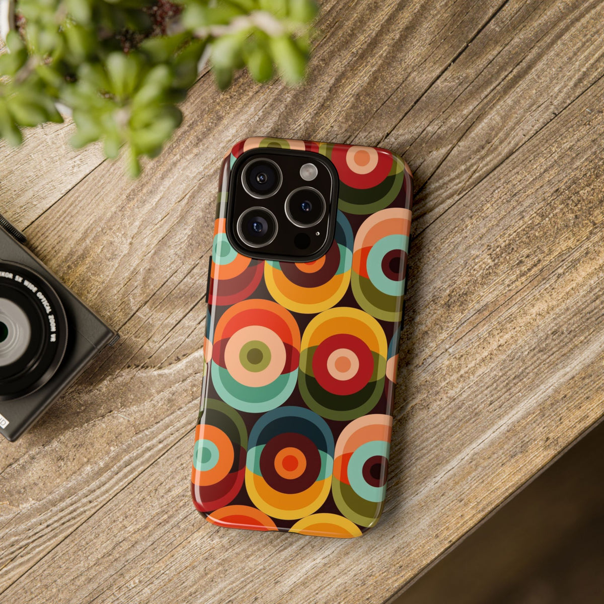 Retro Groovy Space Orb, Funky Fun Tough Phone Case