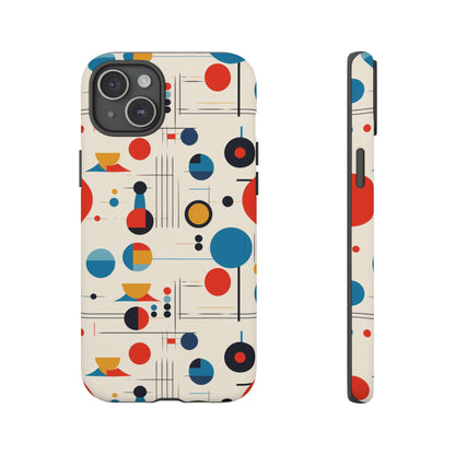 Mid Mod Bauhaus Designed iPhone, Samsung, Retro Phone Tough Cases