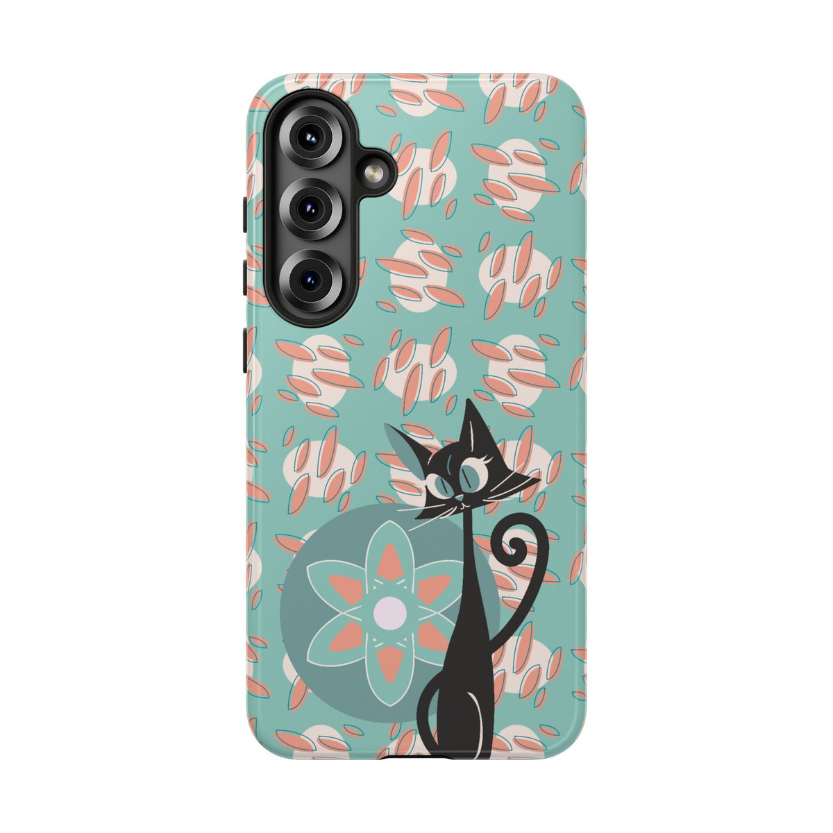 Atomic Cat, Mid Century Modern Funky Fun Smart Phone Tough Phone Cases