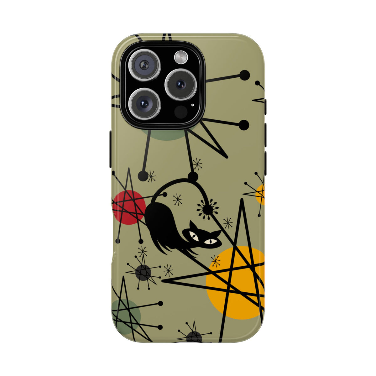 Mid Century Modern Atomic Cat, Retro Chic Groovy Mod Samsung, Smart Phone Tough Cases