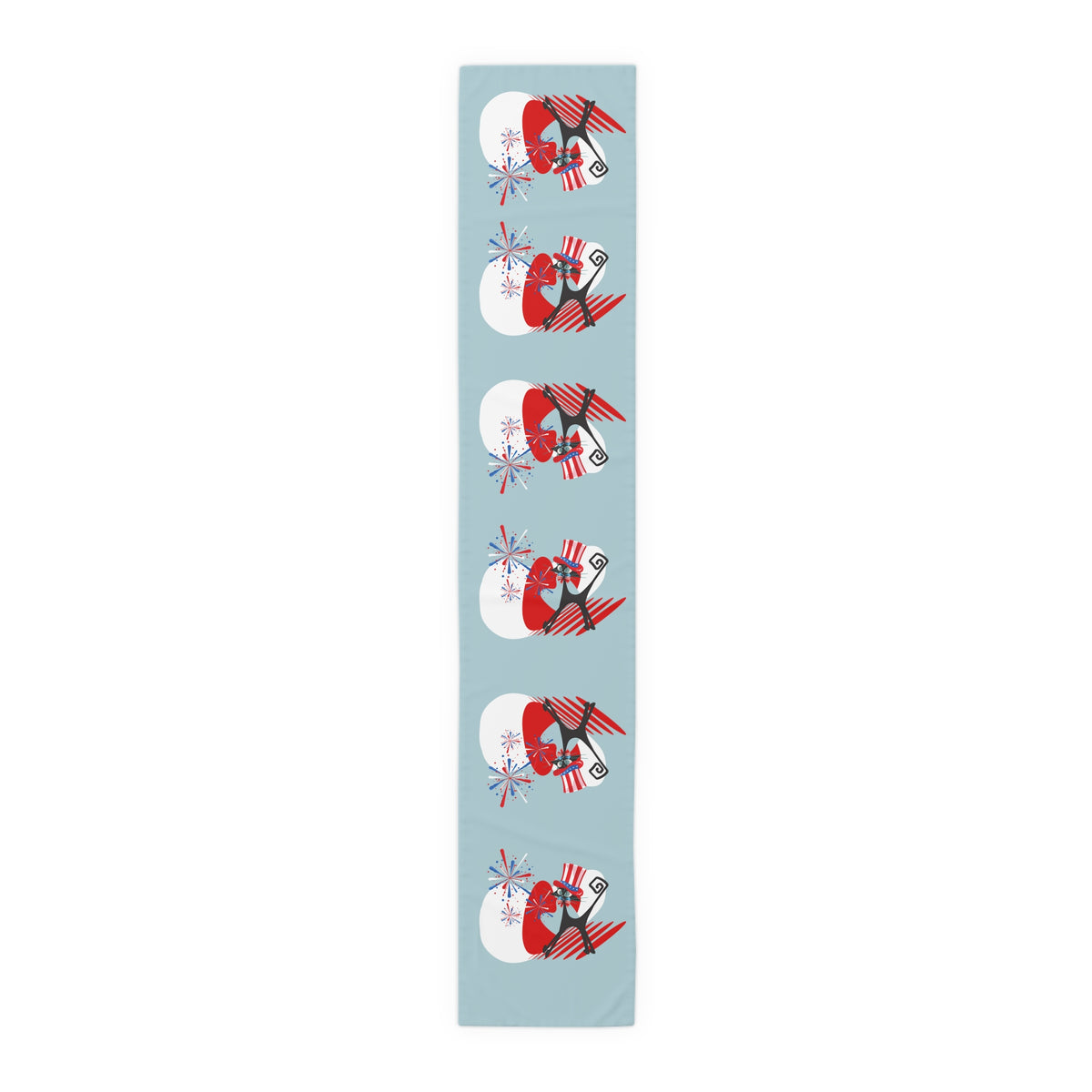 4th Of  July Party Table Accessories With Atomic Cats, Mid Mod Style Patriotic Table Runner - Mid Century Modern Gal