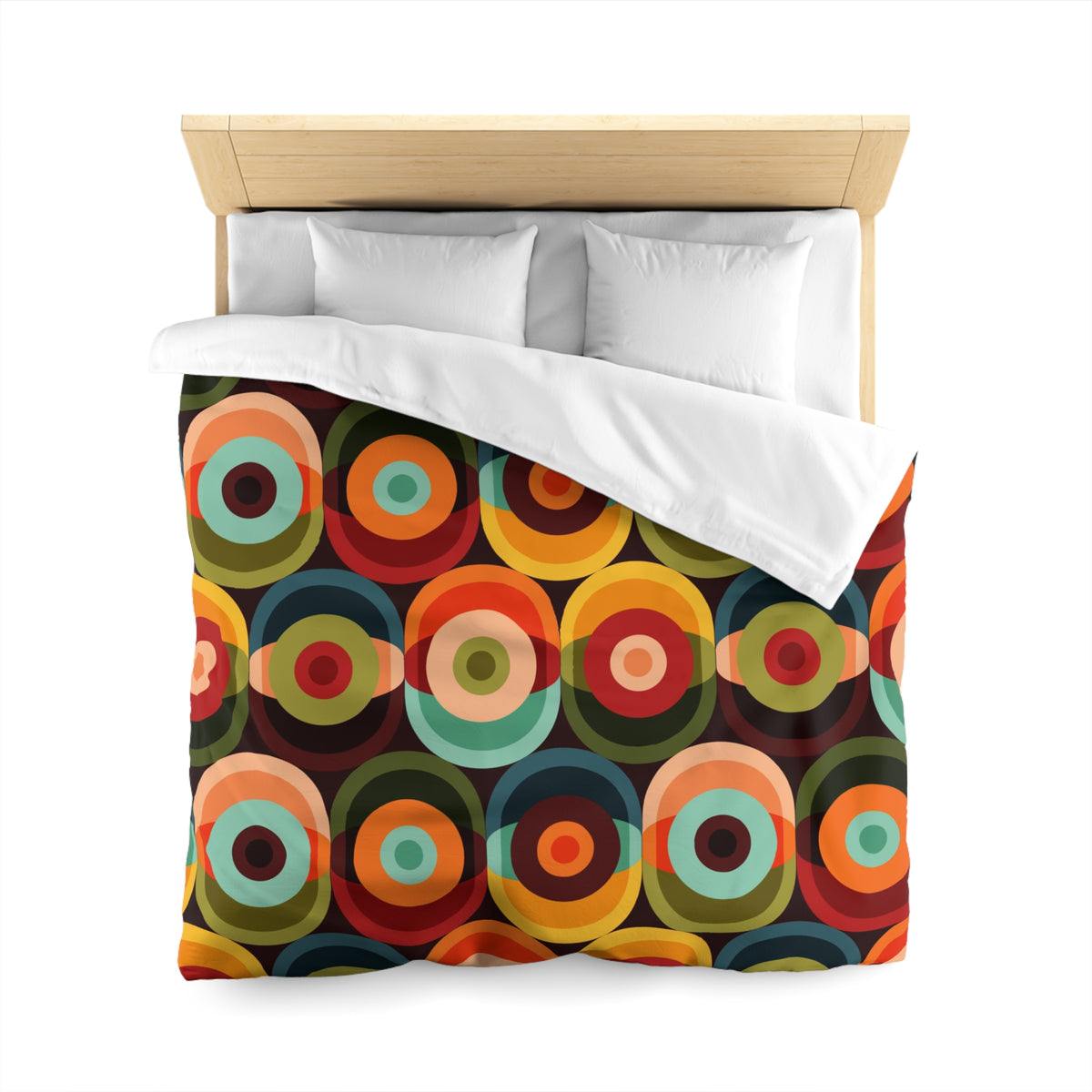 60's 70s Retro Groovy Circles, Hipster Home Decor, Mid Mod, MCM Duvet Cover - Mid Century Modern Gal