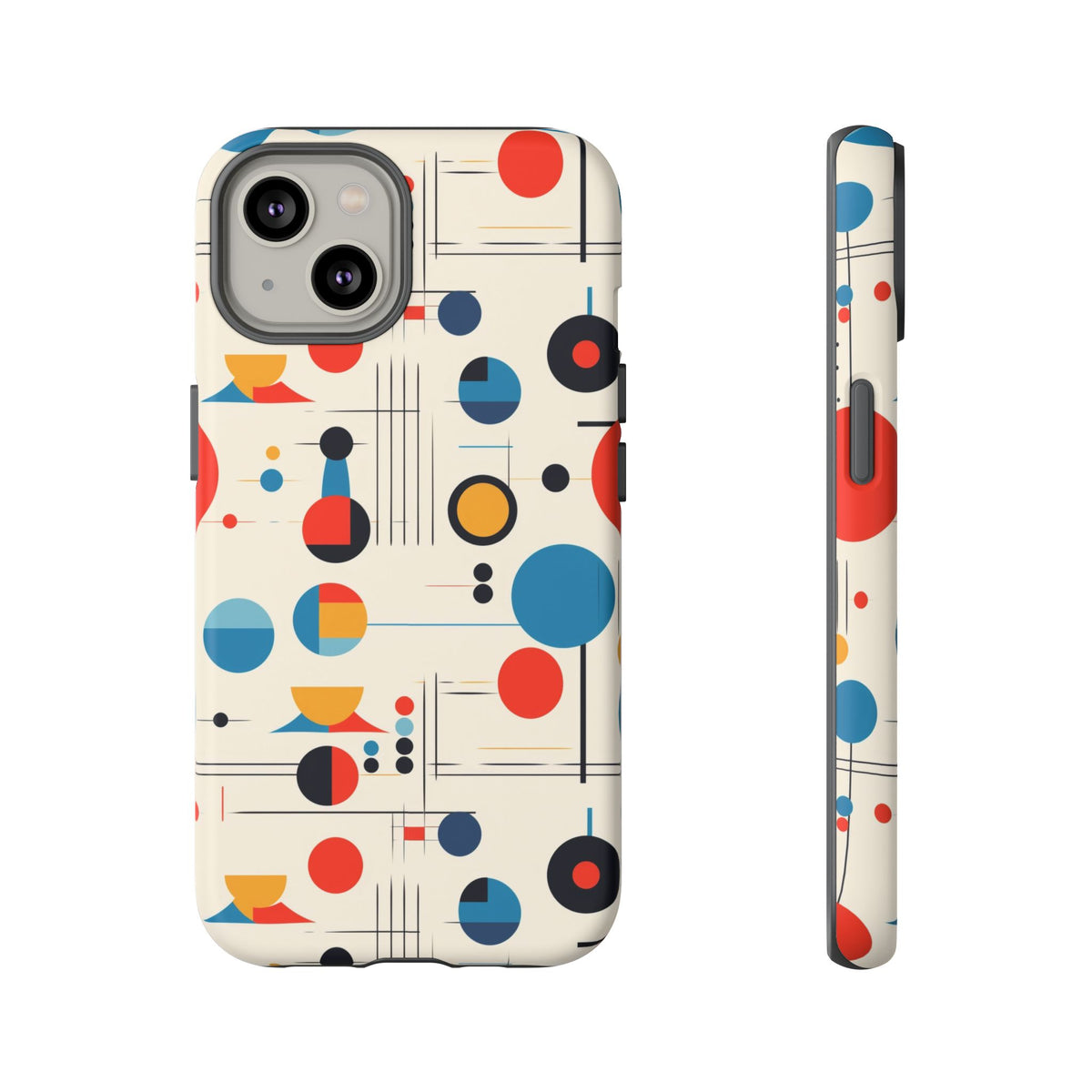 Mid Mod Bauhaus Designed iPhone, Samsung, Pixel Retro Phone Tough Cases
