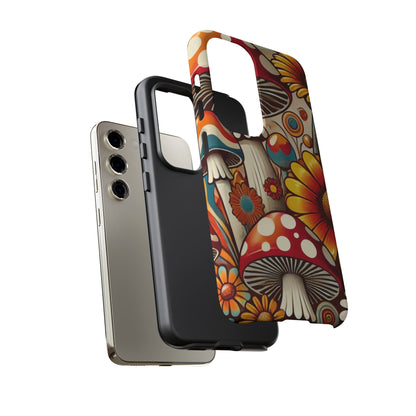 Colorful Mushroom Flower Phone Case - Boho Chic Design