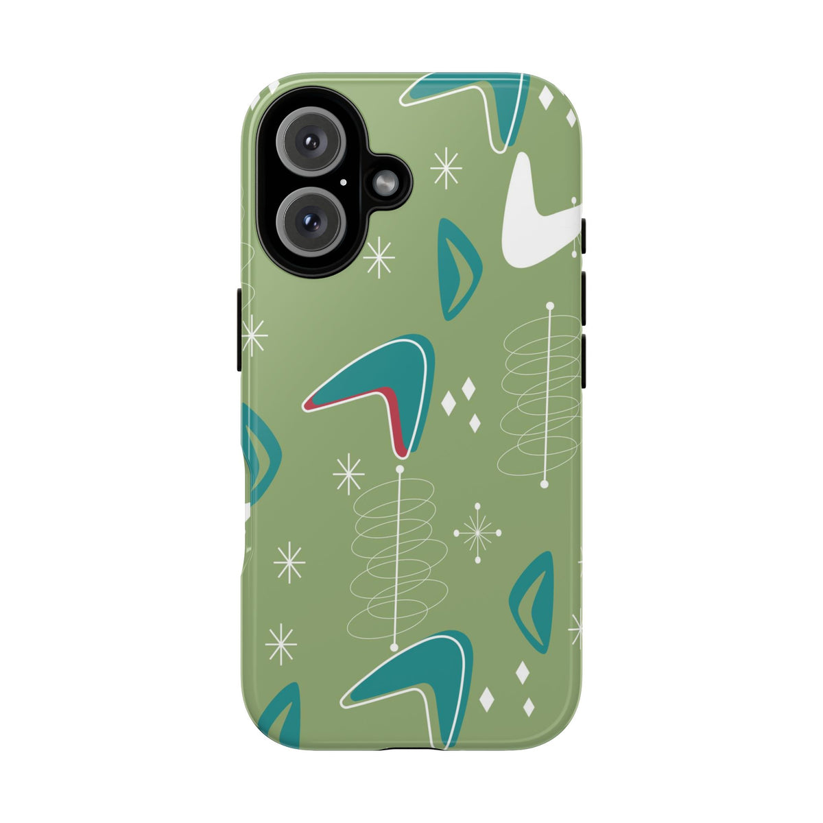 Mid Century Modern Atomic Boomerang, 50s Space Age Tough Phone Case