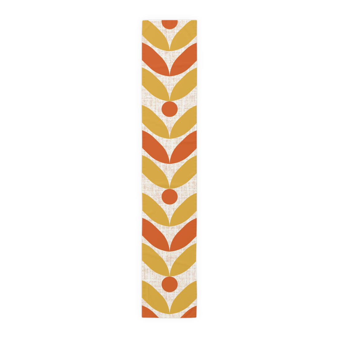 Mid Mod Scandinavian Flower, Orange Yellow Retro Table Runner - Mid Century Modern Gal