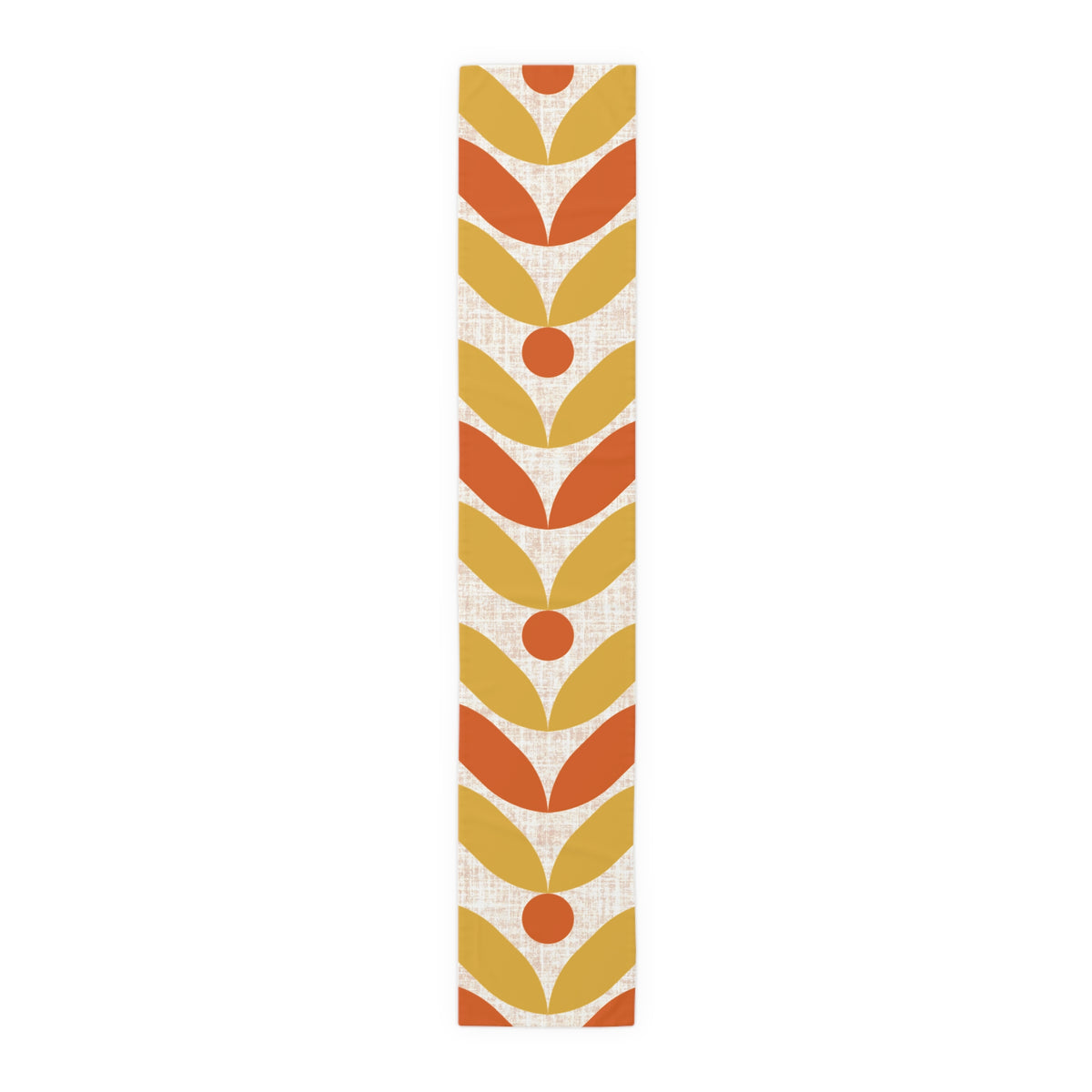 Mid Mod Scandinavian Flower, Orange Yellow Retro Table Runner - Mid Century Modern Gal