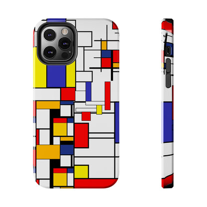 Retro Mod Mondrian, Mid Century Modern Style Tough Phone Case