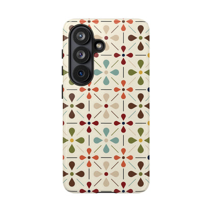 Scandinavian Flower, Mid Modern Danish Design Tough Phone Case