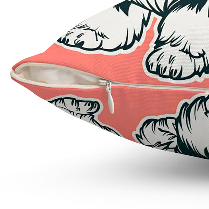 Scottish Terrier Retro Dog, Cute Dog Graphic Pillow - Cozy Pet Lover Decor - Mid Century Modern Gal