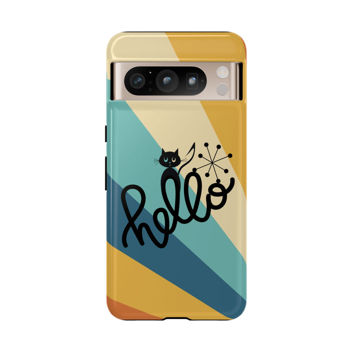 Atomic Groovy Cat, Retro, Kitschy, Hello Starburst, Mid Mod Smart Phone Tough Phone Cases