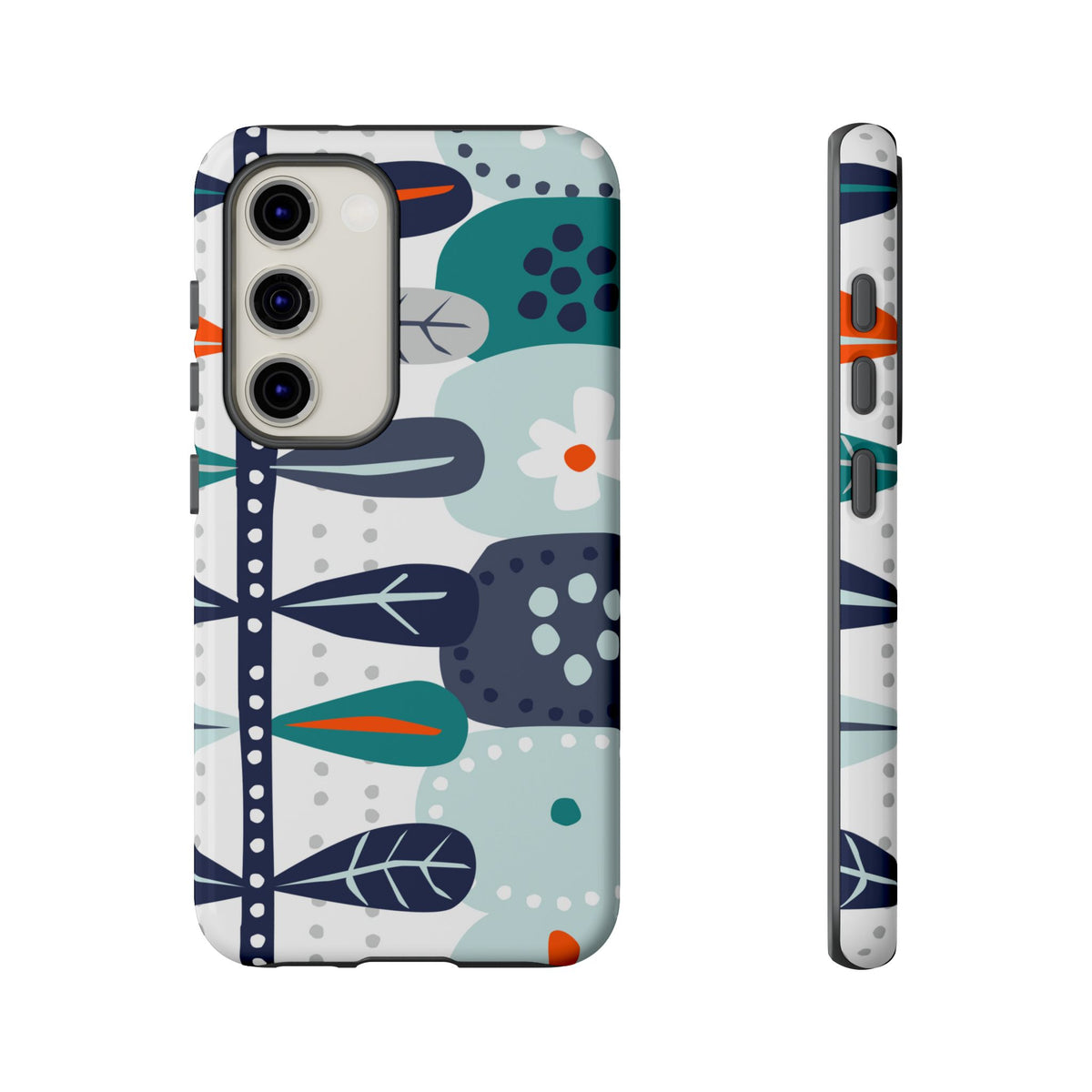 Scandinavian Modern Floral Nordic Hygge Tough Phone Case - Mid Century Modern Gal