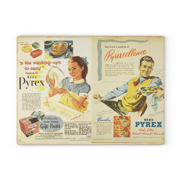 Vintage Ad 1940's, 50's Retro Kitchen, Collectors Mid Century Modern Cutting Board