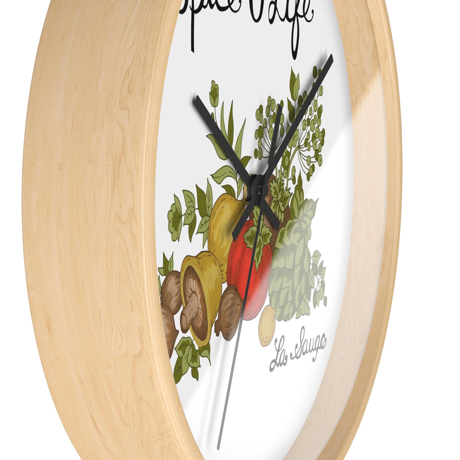 70s Spice Of Life Corningware Inspired Kitschy Mod Retro Wall Clock