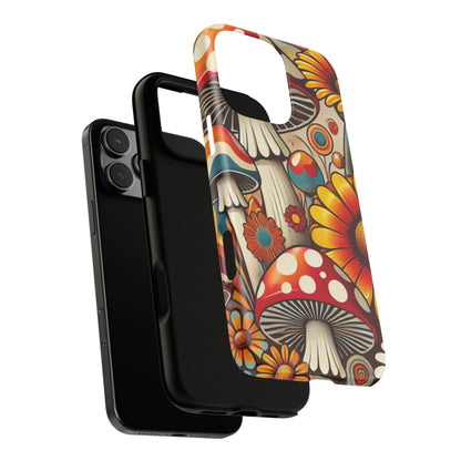 Colorful Mushroom Flower Phone Case - Boho Chic Design
