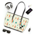Mid Century Atomic Franciscan Pattern, Atomic Cat, Retro Mod Shoulder Bag Bags 16" x 10" / Black