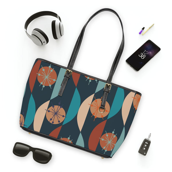 Mod Retro Blue, Aqua, Beige, Starburst MCM Shoulder Bag