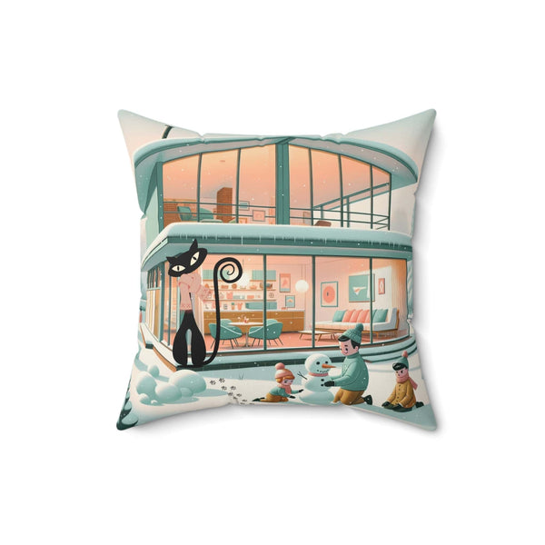 Mid Century Modern Winter Wonderland, Mid Century Designed Home, Snowman, Winter MCM Home Decor