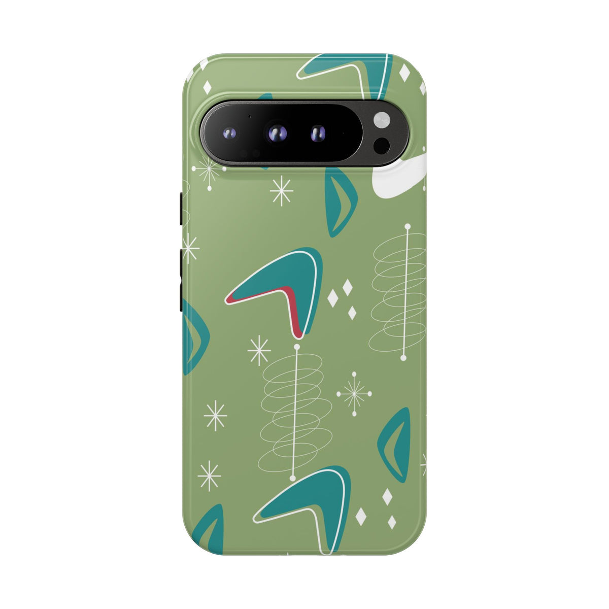 Mid Century Modern Atomic Boomerang, 50s Space Age Tough Phone Case