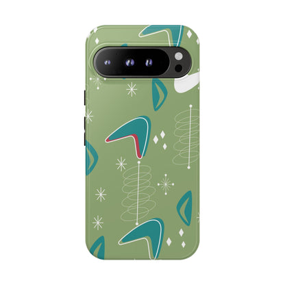Mid Century Modern Atomic Boomerang, 50s Space Age Tough Phone Case
