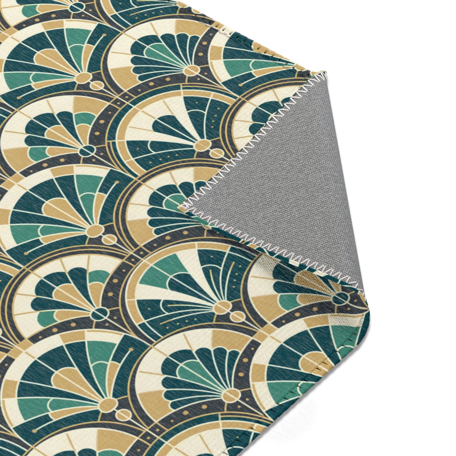 Art Deco Peacock Inspired Area Rug