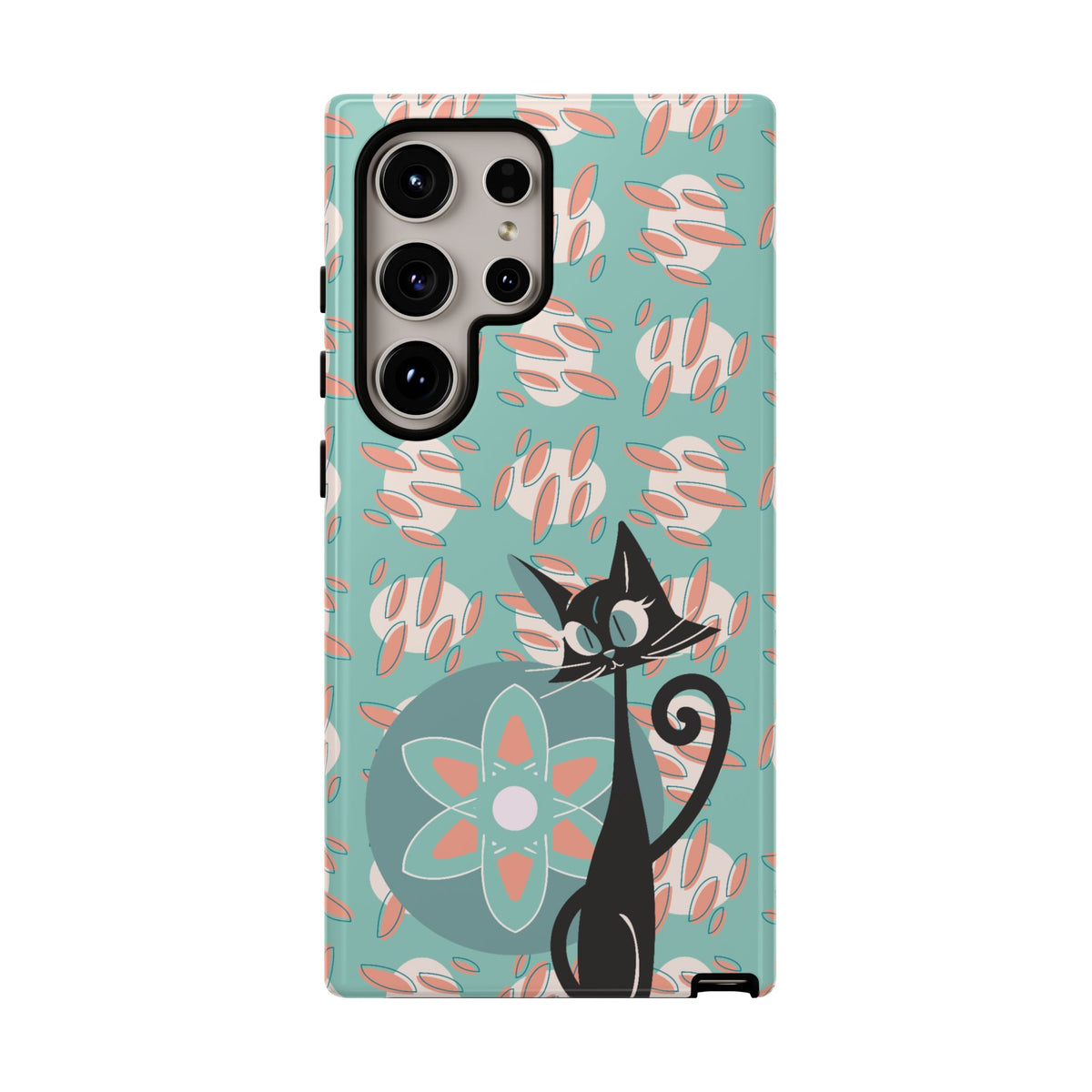 Atomic Cat, Mid Century Modern Funky Fun Smart Phone Tough Phone Cases