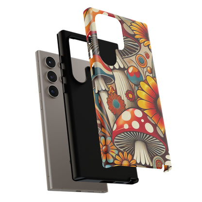 Colorful Mushroom Flower Phone Case - Boho Chic Design