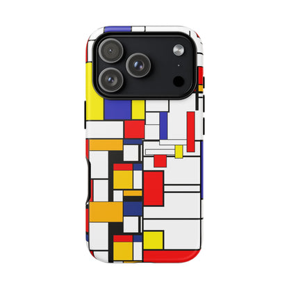 Retro Mod Mondrian, Mid Century Modern Style Tough Phone Case