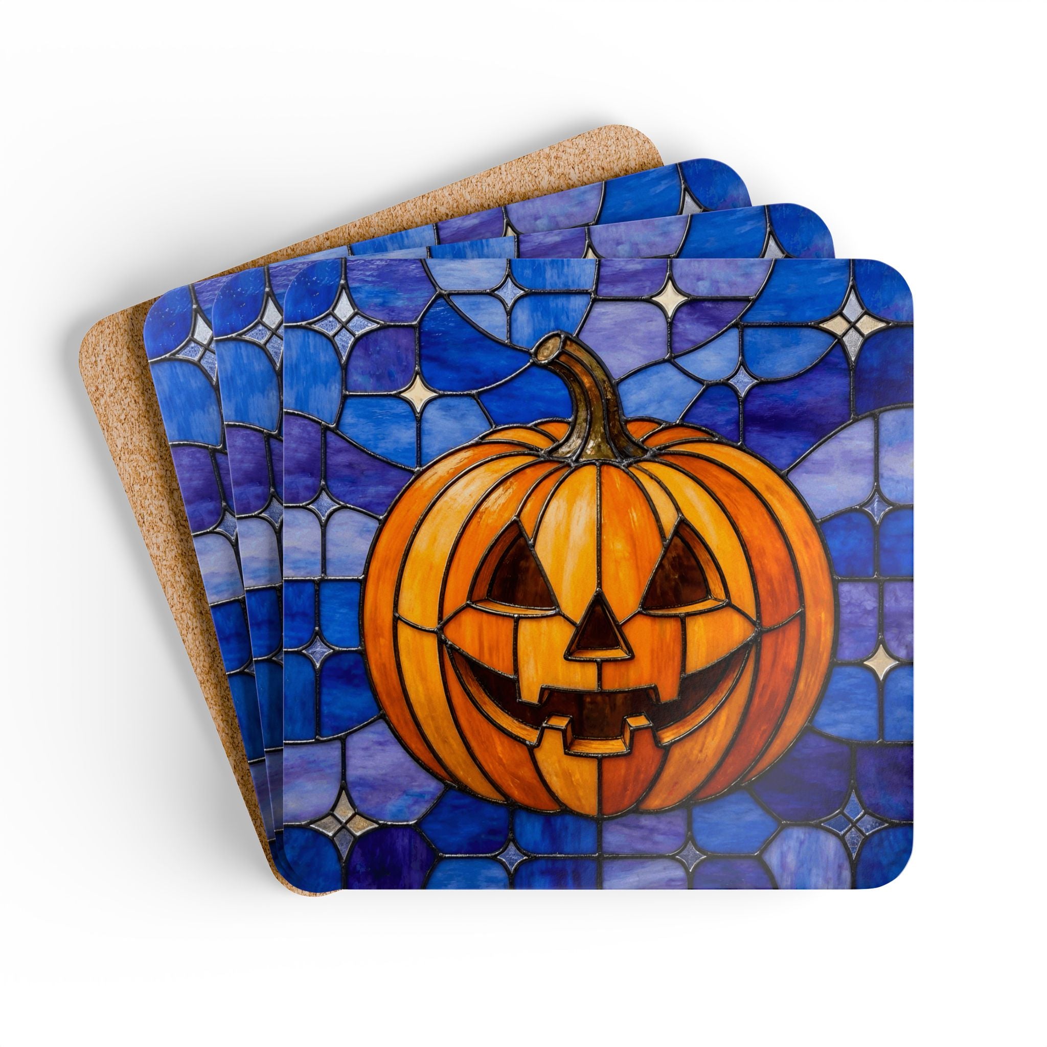 Halloween Stained Glass Style Jack-o&