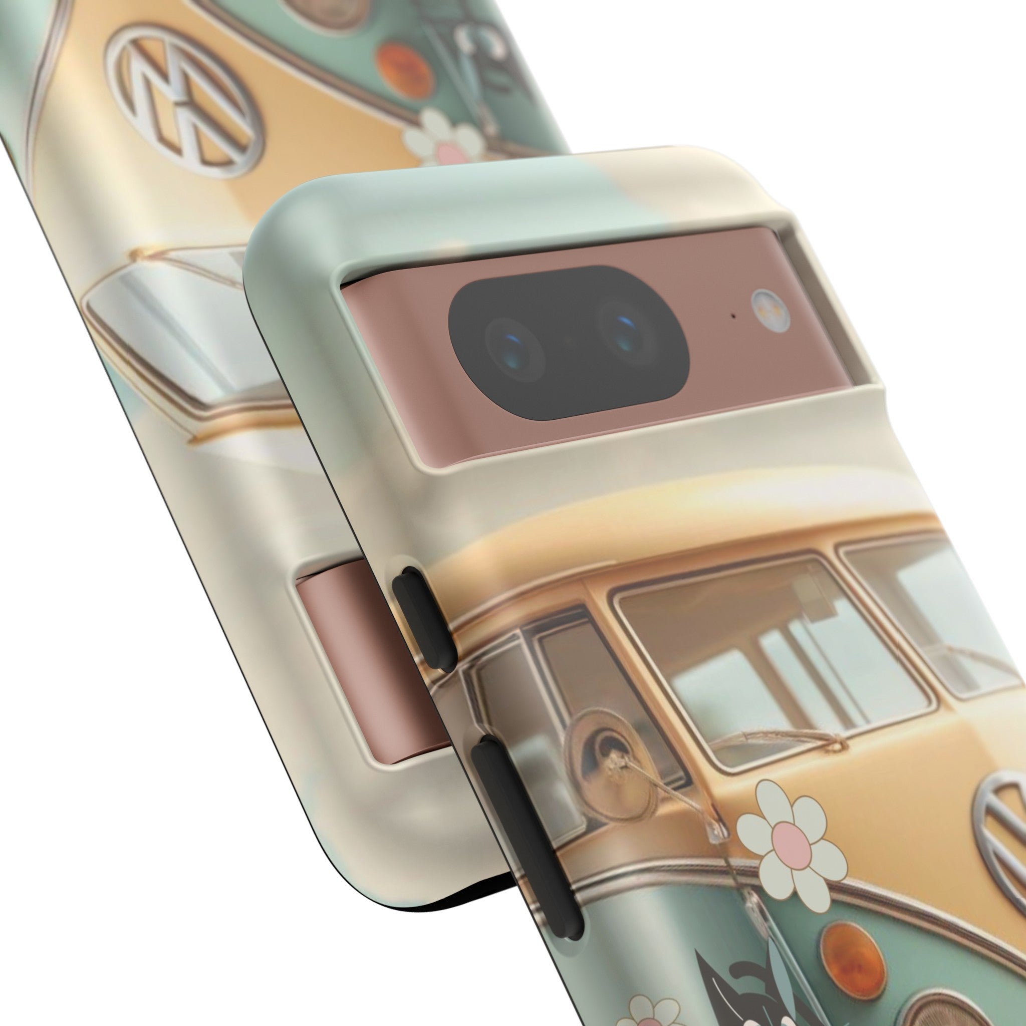70s Hippie Bus, Retro Atomic Cat, Flower Power Smart Phone Tough Cases