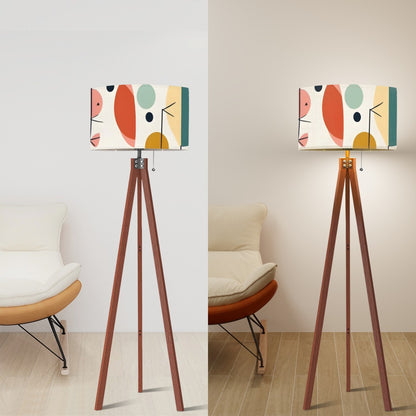 Mid Century Modern Abstract Mod Lamp Shade ONLY - For Tripod Floor Lamps Only - Mid Century Modern Gal