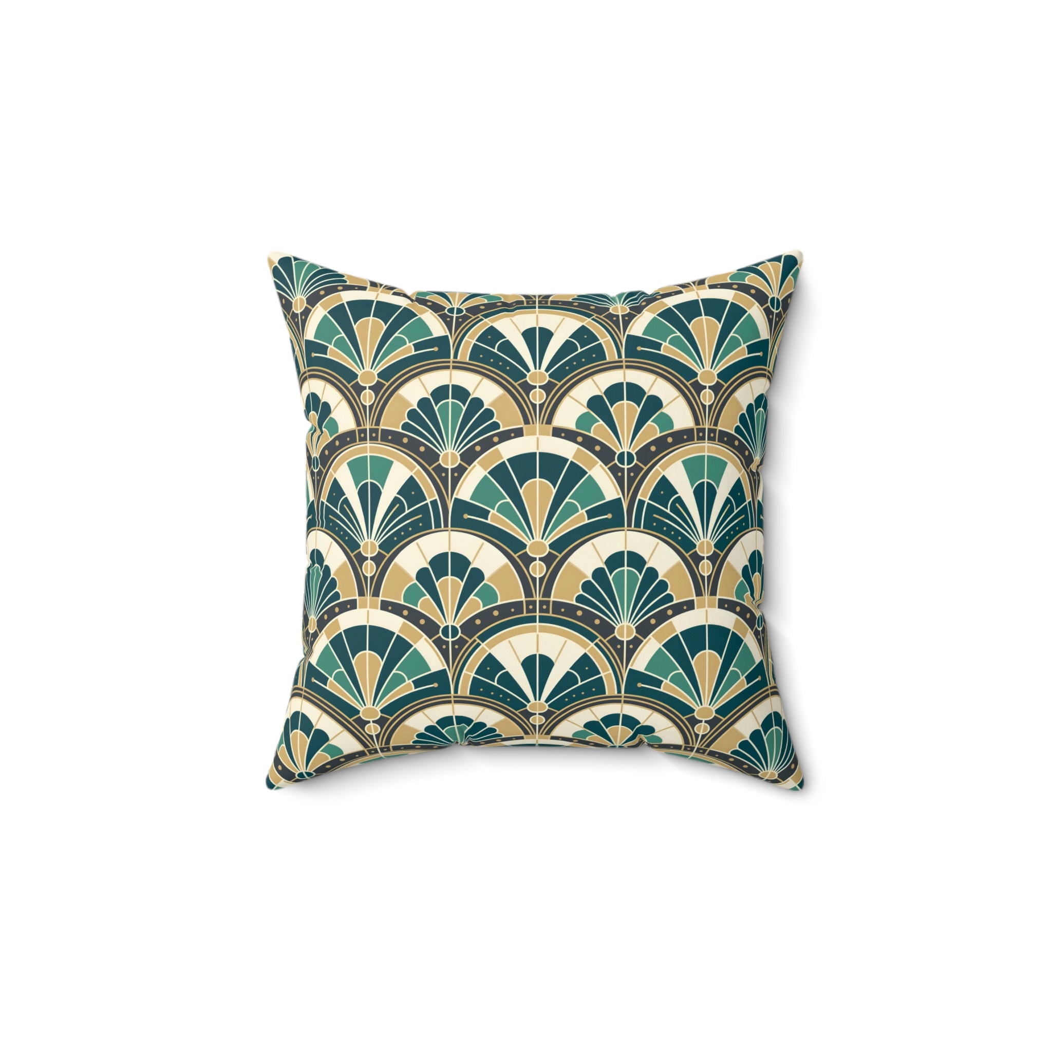 Art Deco Peacock Inspired Pillow Cover and Insert