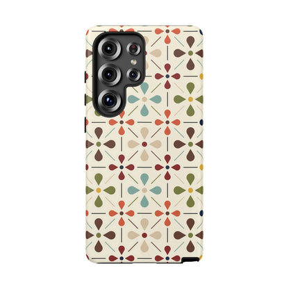 Scandinavian Flower, Mid Modern Danish Design Tough Phone Case