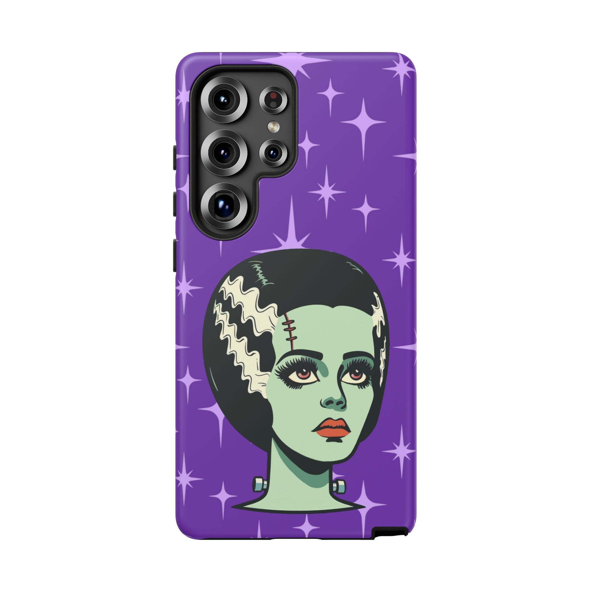 Bride of Frankenstein Retro Mid Mod Horror Buff Purple Halloween Tough Phone Case