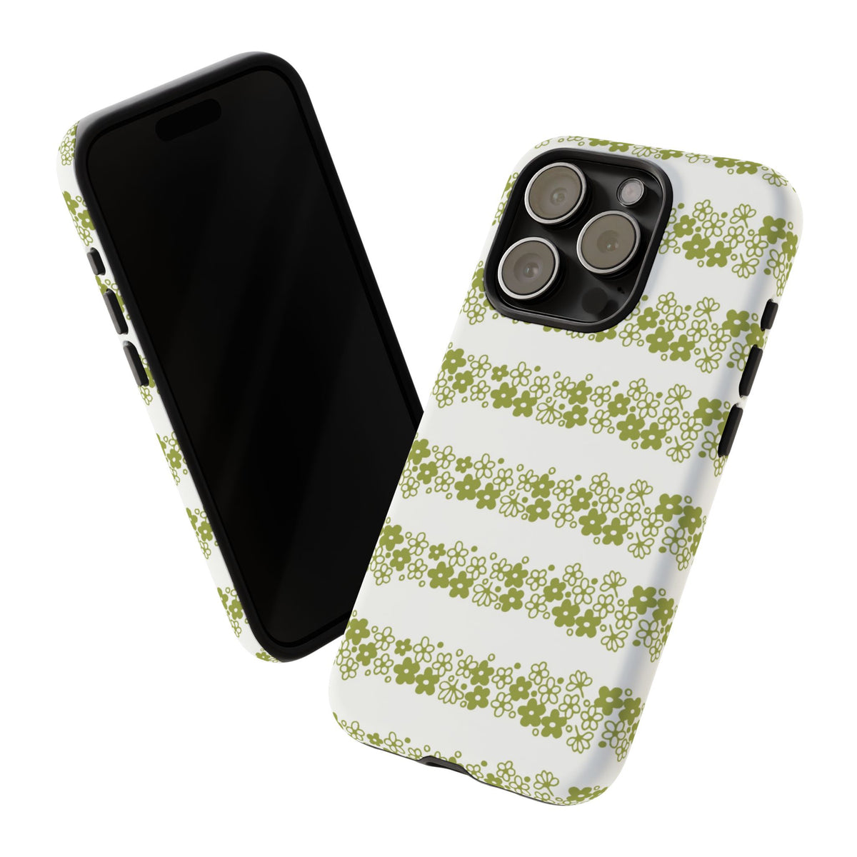 Pyrex Crazy Daisy Spring BlossonFloral Phone Case: Tough Cases with Elegant Green Floral Design, Durable Phone Cover