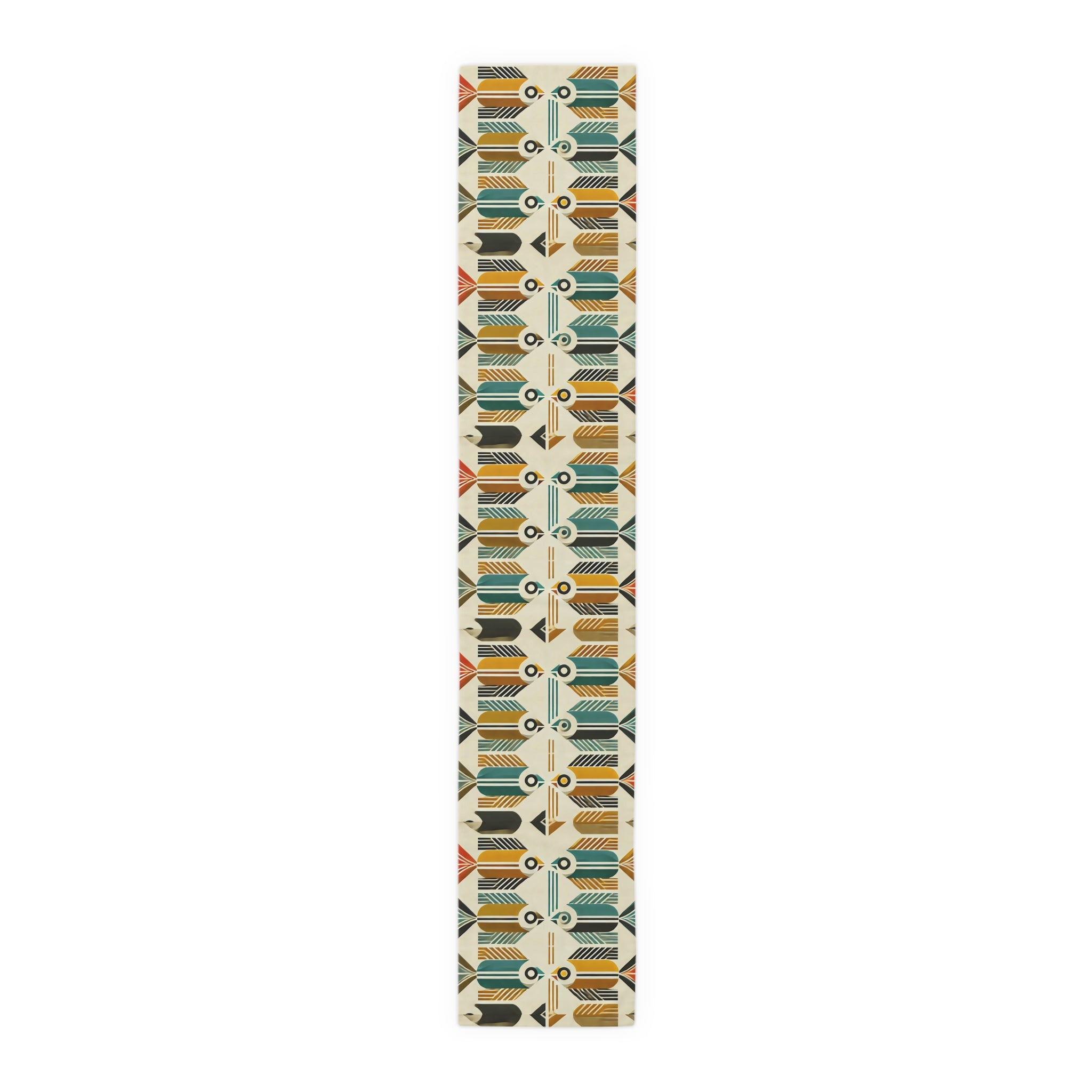 Mid Century Modern Fish Decor, Abstract Bauhaus-Inspired Table Runner - Mid Century Modern Gal