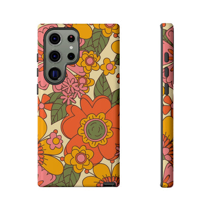 Groovy Retro Flower Power Vintage Inspired Pattern Smart Phones Tough Phone Cases