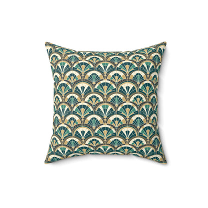 Art Deco Peacock Inspired Pillow Cover and Insert - Mid Century Modern Gal