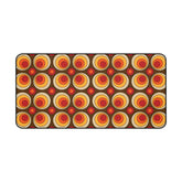 Retro Groovy Orbs Desk Mat – Stylish Workspace Decor for Home or Office - Mid Century Modern Gal